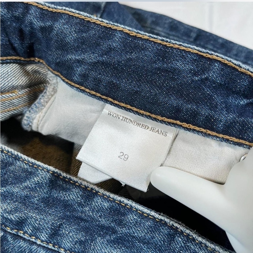 Won Hundred Jeans Nathalie Cropped Relaxed Straight Leg Size 29 - Picture 4 of 9